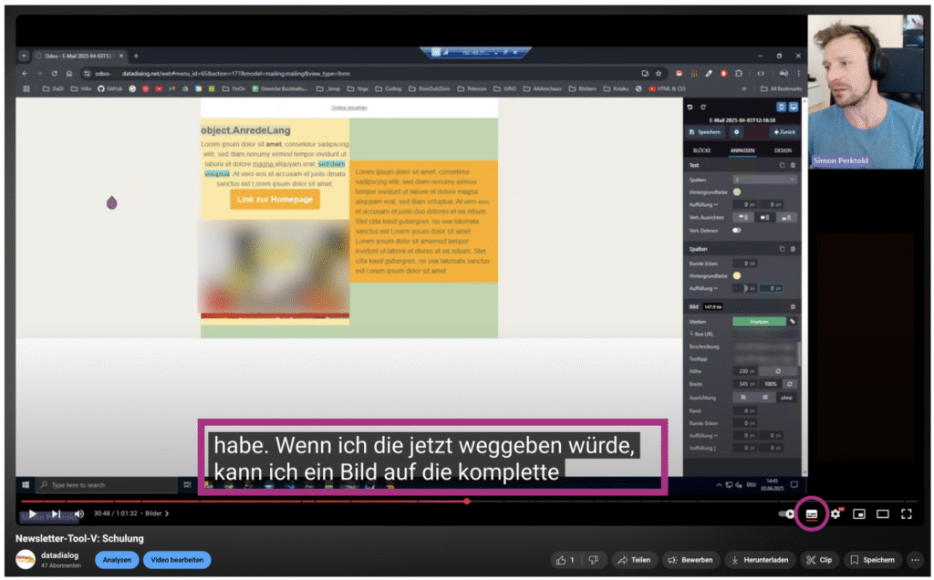youtube-video mit untertiteln