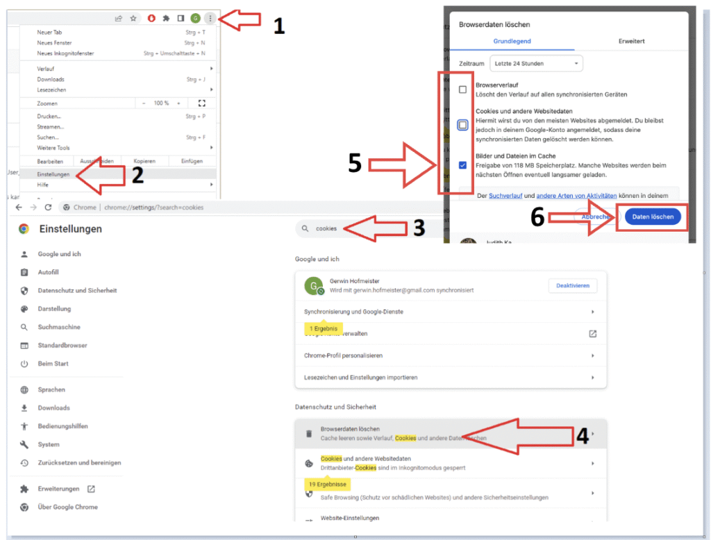 Anleitung: Bilder und Dateien im Cache leeren im Chrome Browser