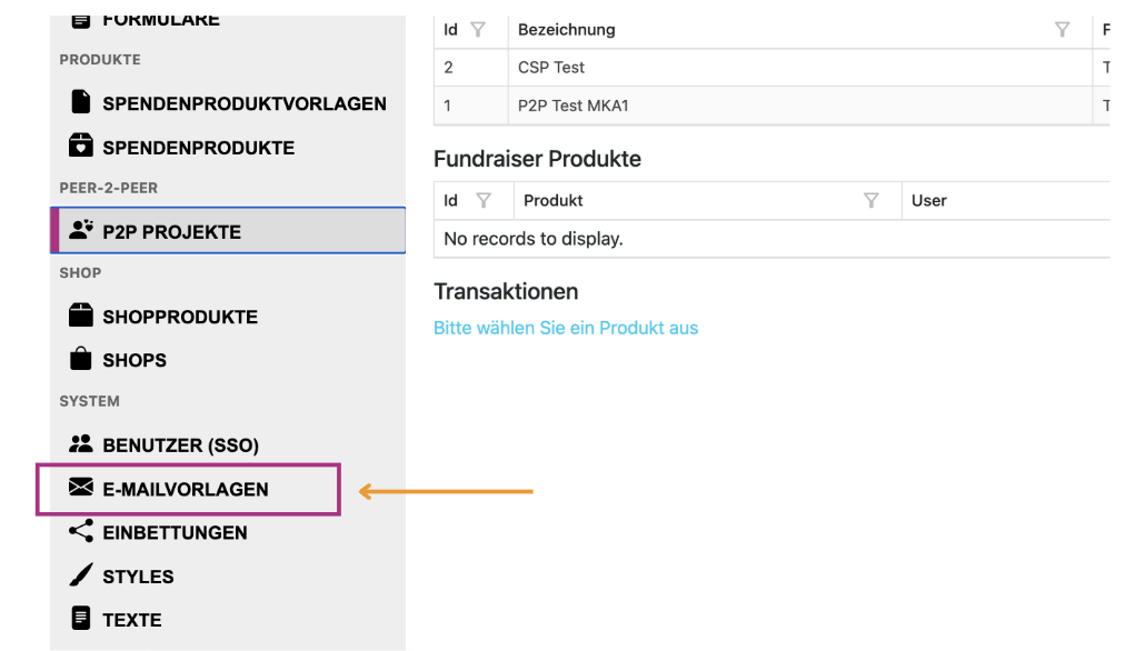 E-Mailvorlagen