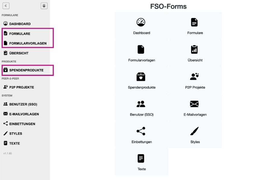 fso forms startseite