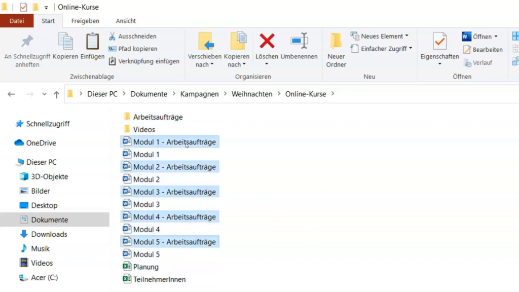 Datei-Explorer als Beispiel für das CDS im Fundraising Studio