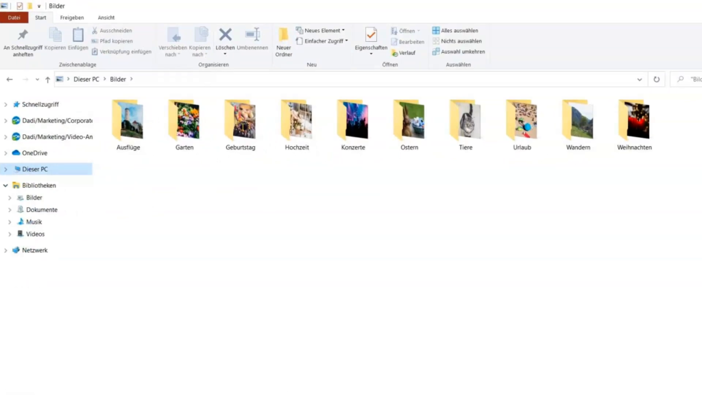 Ordnerstruktur als Beispiel für das CDS