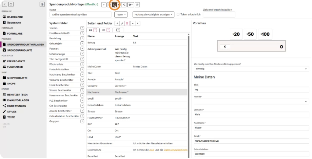 CSS nur für Vorlage anpassen