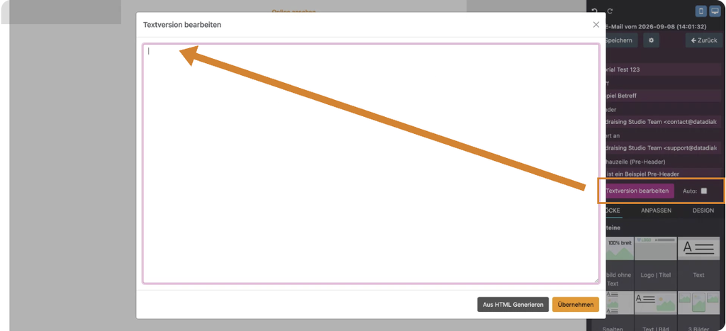 Textversion bearbeiten